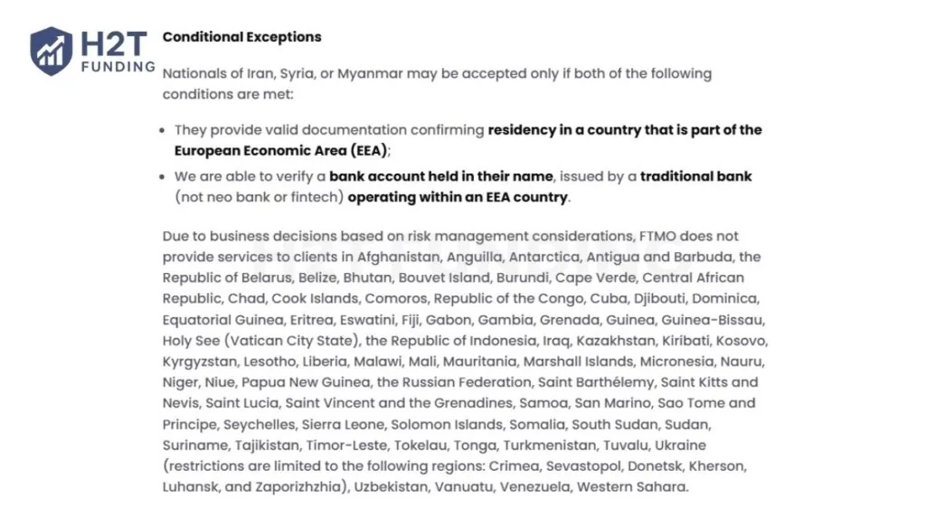 Nigeria is not listed among FTMO's restricted countries
