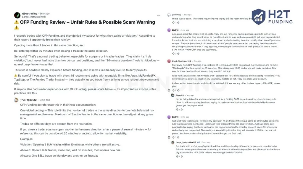 OFP Reddit reviews