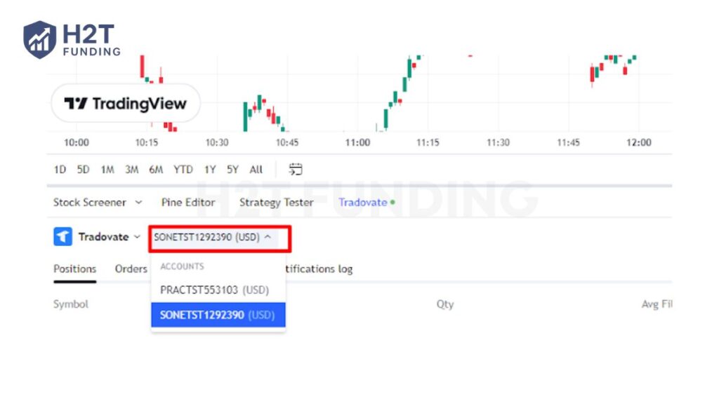 Once connected, you can choose which account to trade, adjust settings, and even add modules