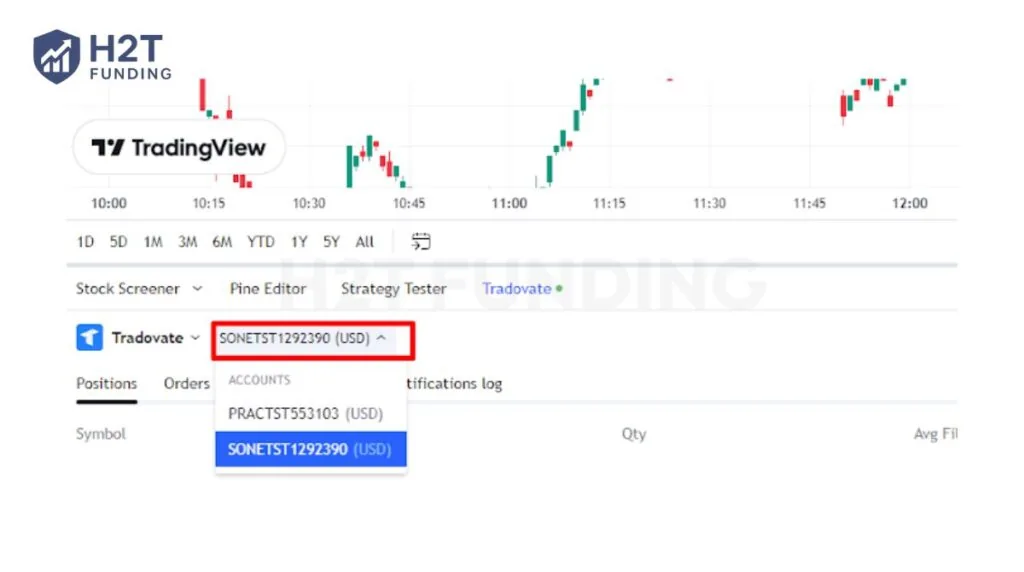 Once connected, you can choose which account to trade, adjust settings, and even add modules