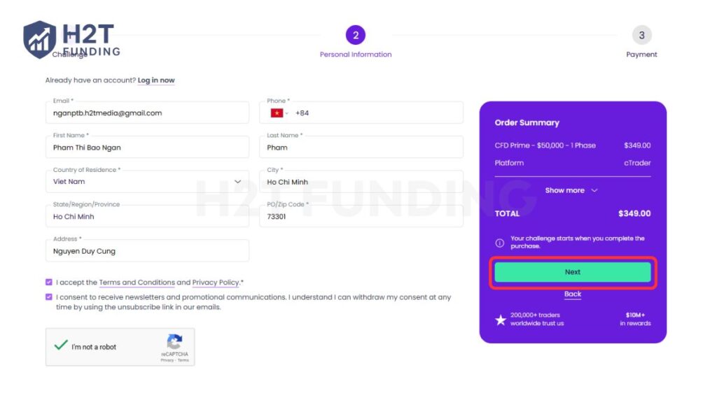 Personal information