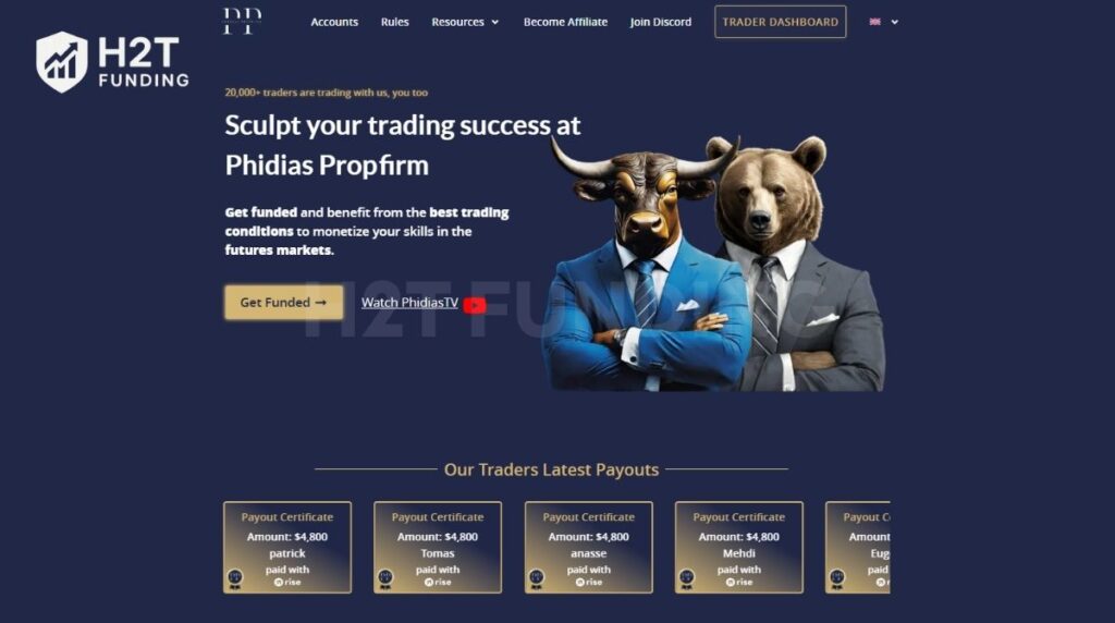 Phidias Prop Firm provides capital to futures traders who demonstrate consistent profitability