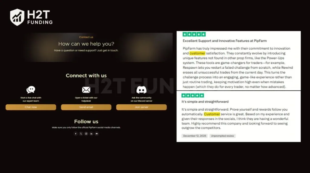 PipFarm offers a modern, multi-channel approach to customer support
