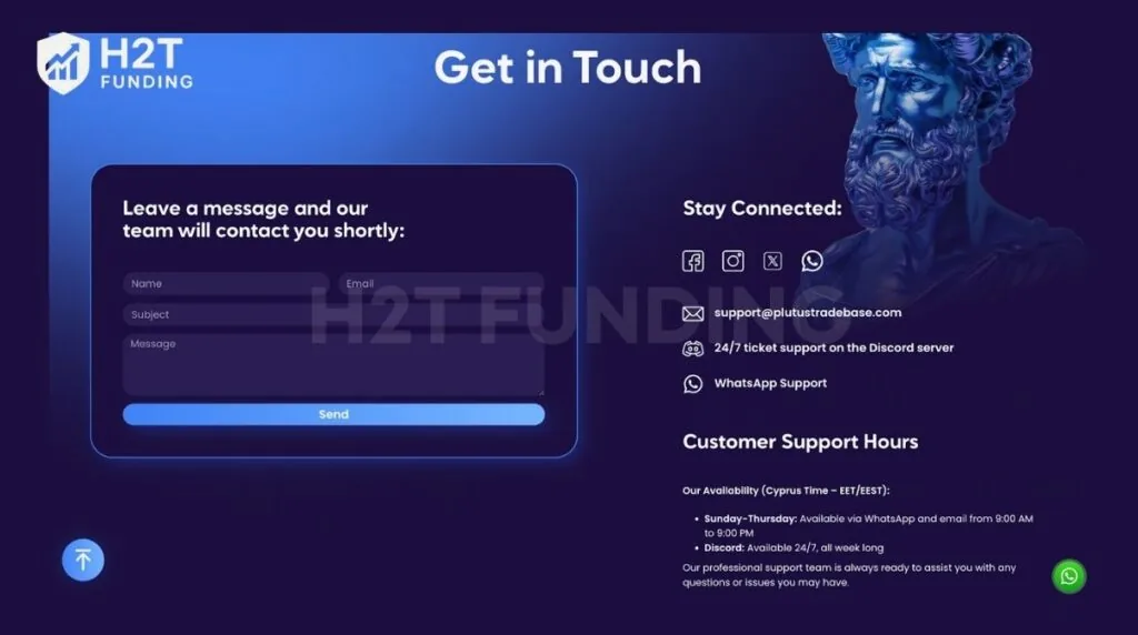 Plutus Trade Base customer support channels