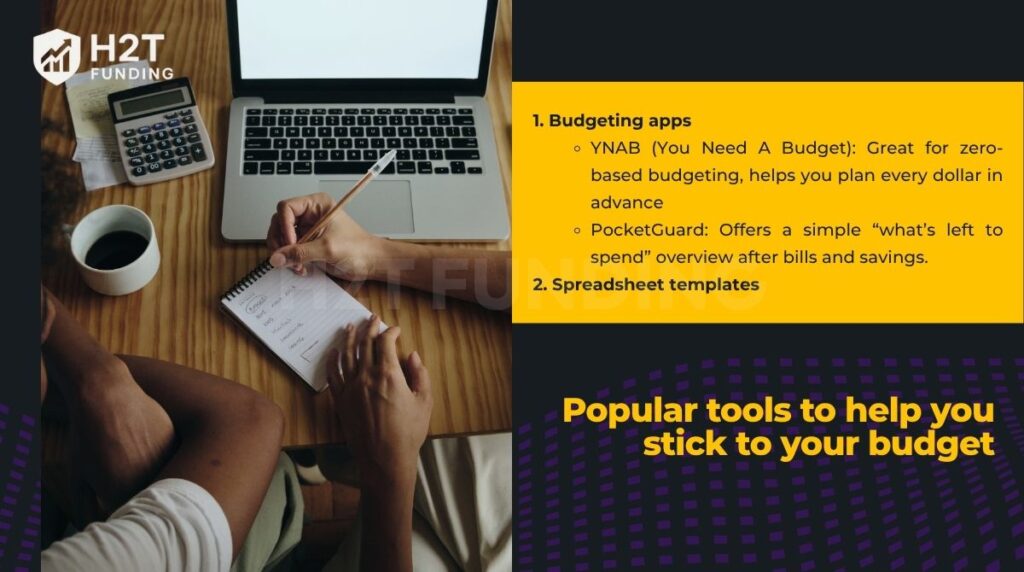 Popular tools to help you stick to your budget