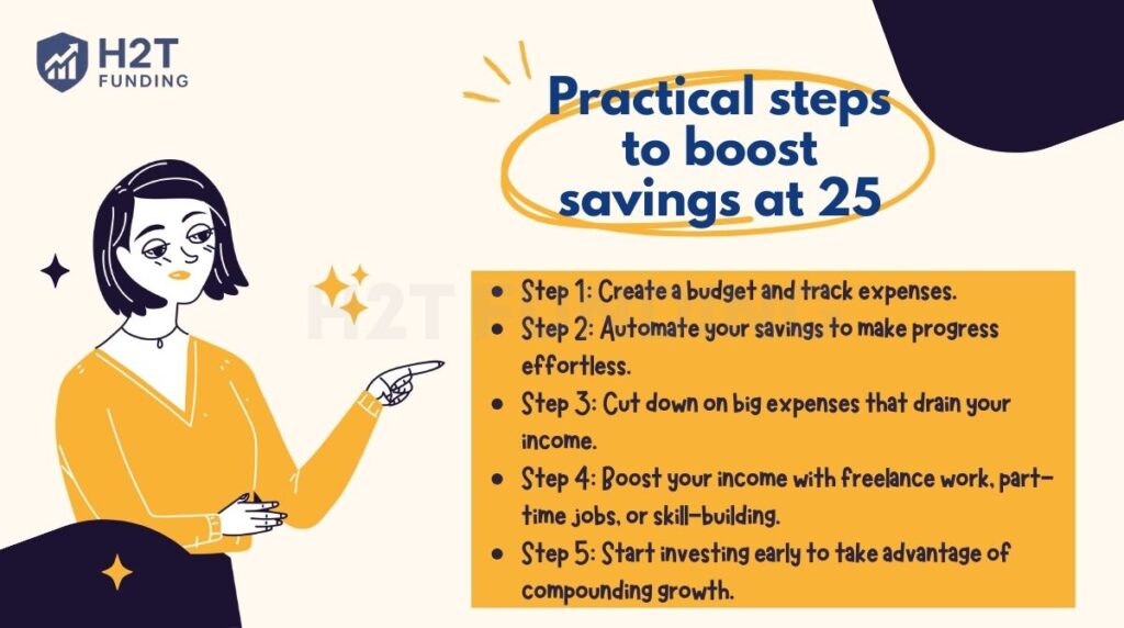 Practical steps to boost savings at 25
