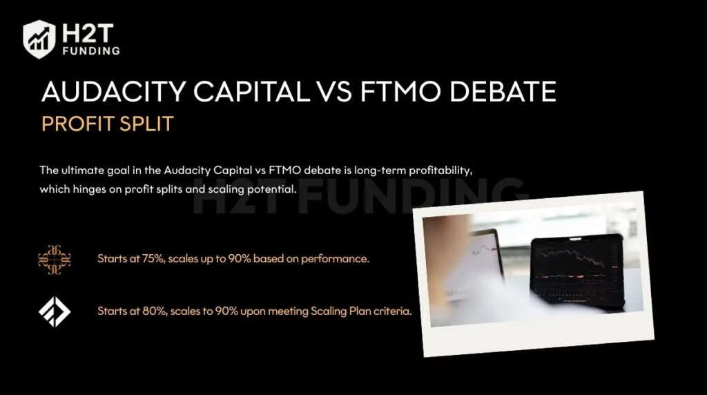 Profit split of Audacity Capital and FTMO
