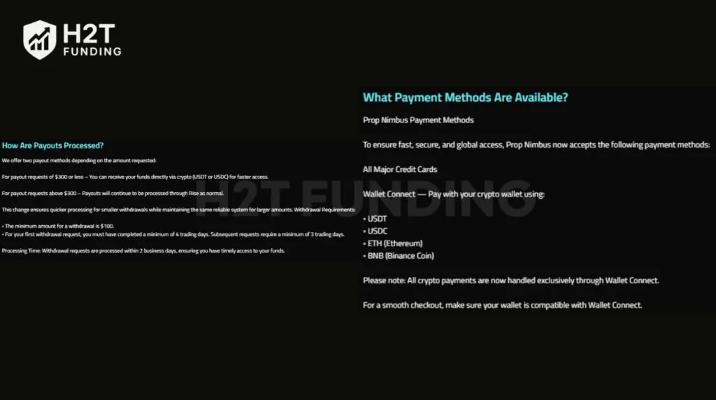 Prop Nimbus payout rules