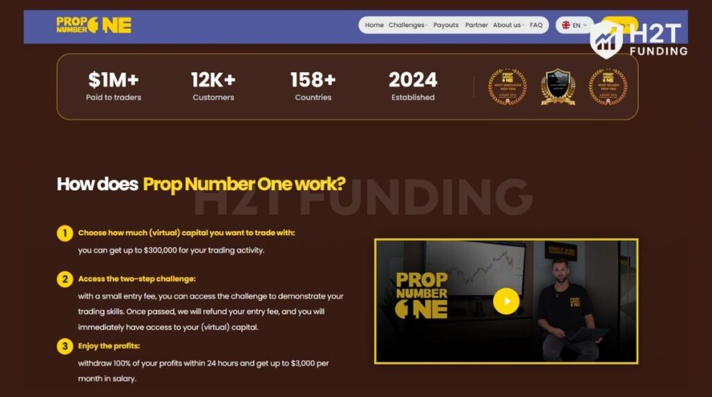 Prop Number One is a UAE-based proprietary trading firm (est. 2024)