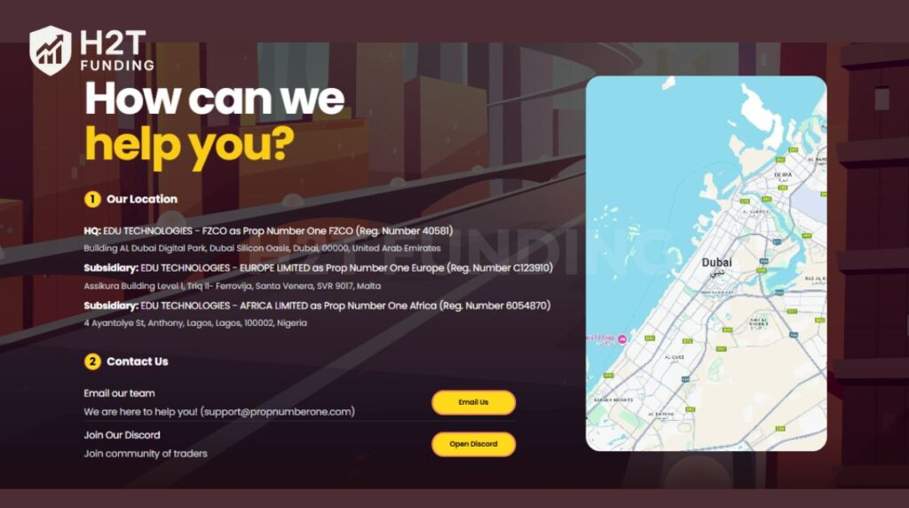 Prop Number One support channels and communication