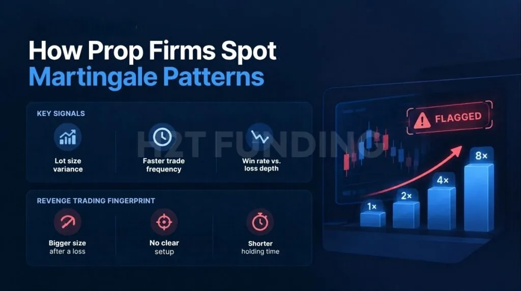 Prop firm Martingale detection signals