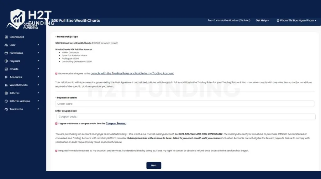 Purchase a new plan to restart after failing a PA Account Apex