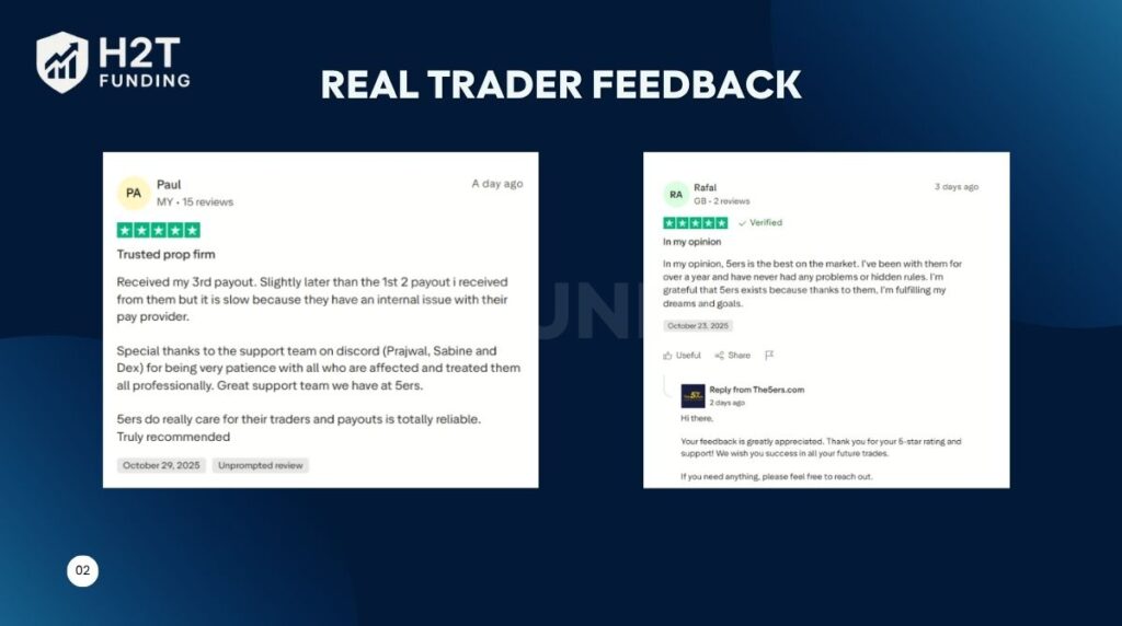 Real trader feedback