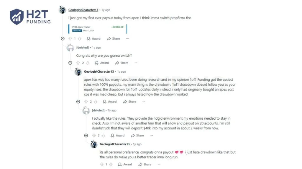 Real traders have confirmed receiving consistent payouts on Apex