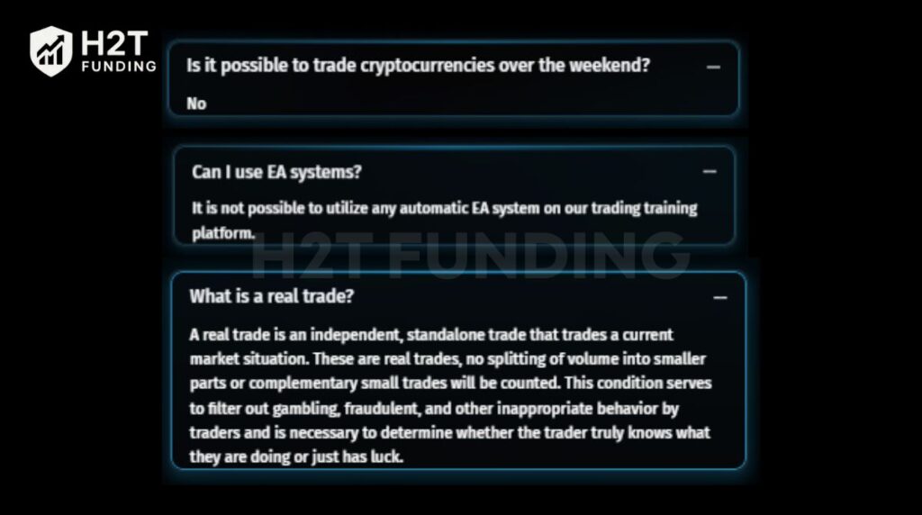 RebelsFunding prohibited trading practices