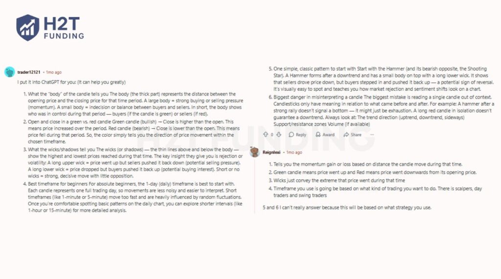 Reddit threads where beginners get real value from clear trading explanations