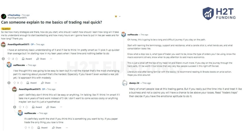 Reddit users explain trading basics to beginners