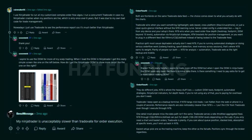 Reddit's Trader Opinion About NinjaTrader vs Tradovate