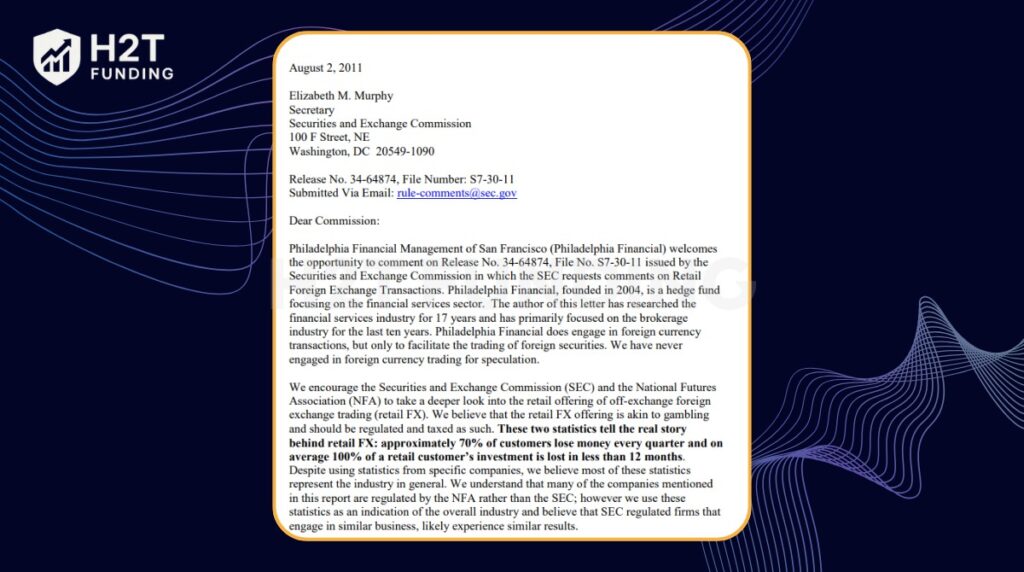 Report from the U.S. Securities and Exchange Commission