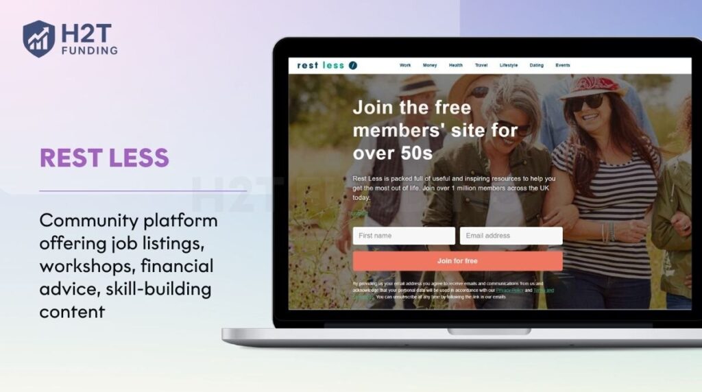 Rest Less – Best for mature users seeking work & finance community