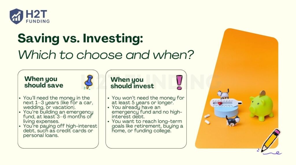 Saving vs. Investing - Which to choose and when