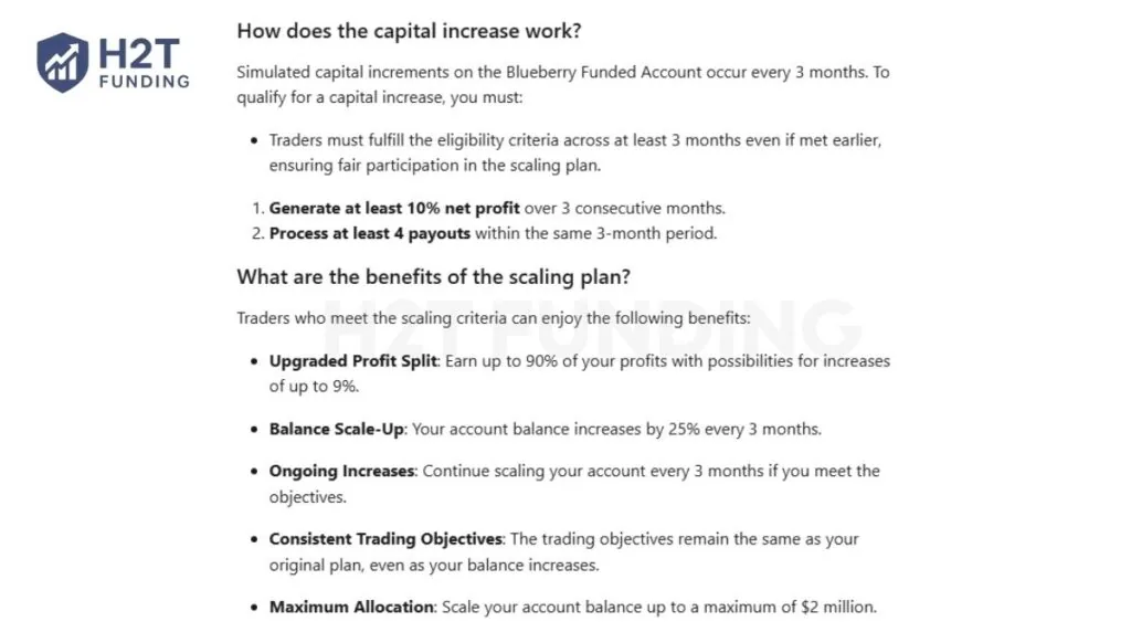 Scaling plan of Blueberry Funded