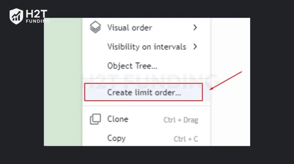 Select Create Limit Order to officially send your planned setup into the live market