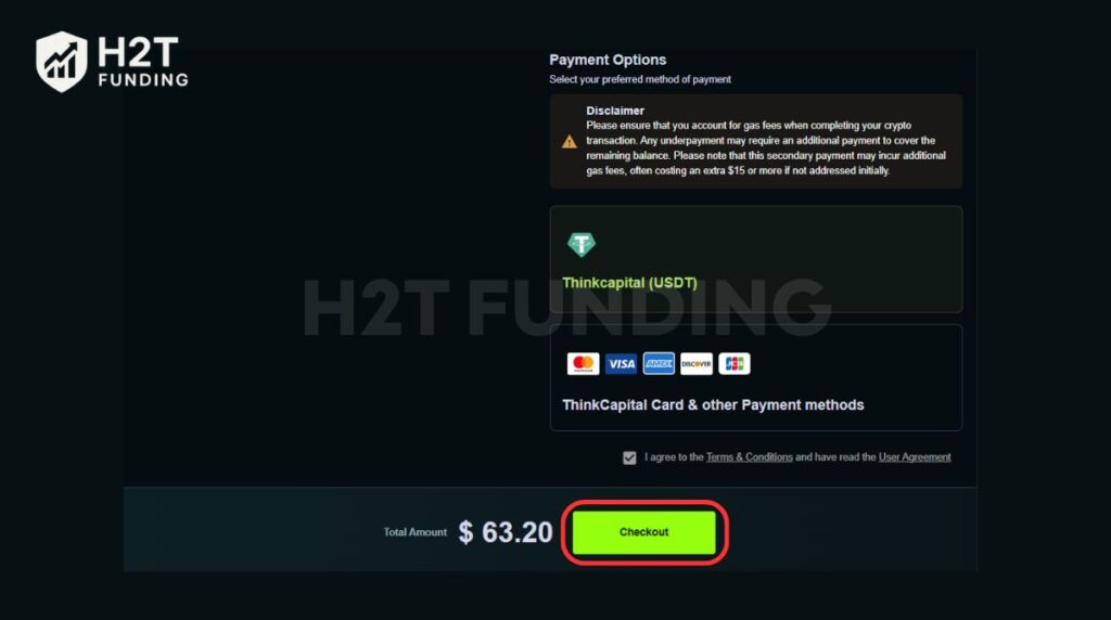 Select a payment method and confirm your order