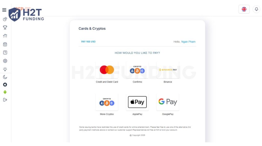 Select a secure payment method