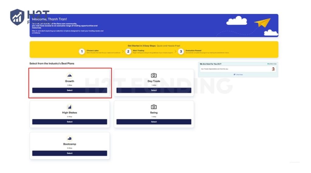 Select the Growth program