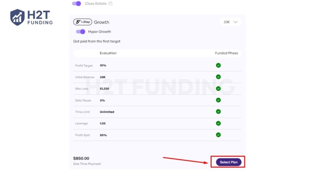 Select the plan and complete checkout