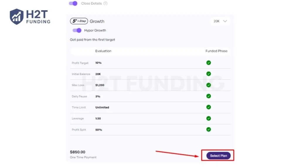 Select the plan and complete checkout