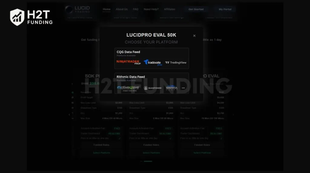 Select your trading platform