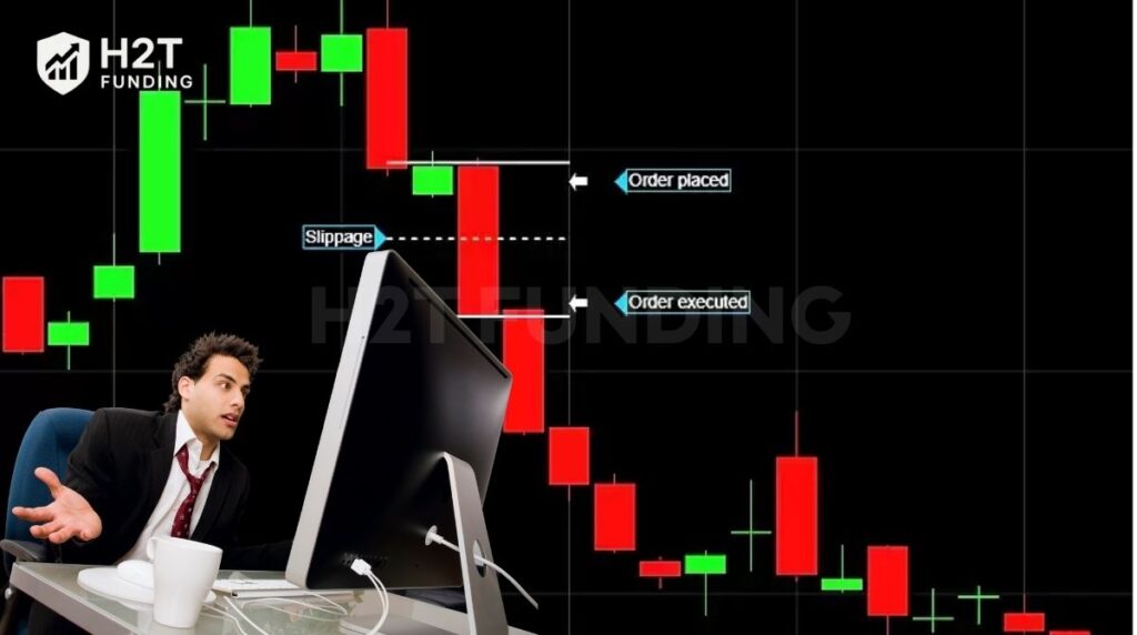 Slippage in trading simply means the gap between the price you expect and the price your order actually gets filled at