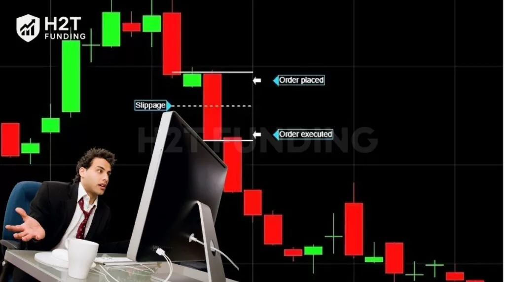 Slippage in trading simply means the gap between the price you expect and the price your order actually gets filled at