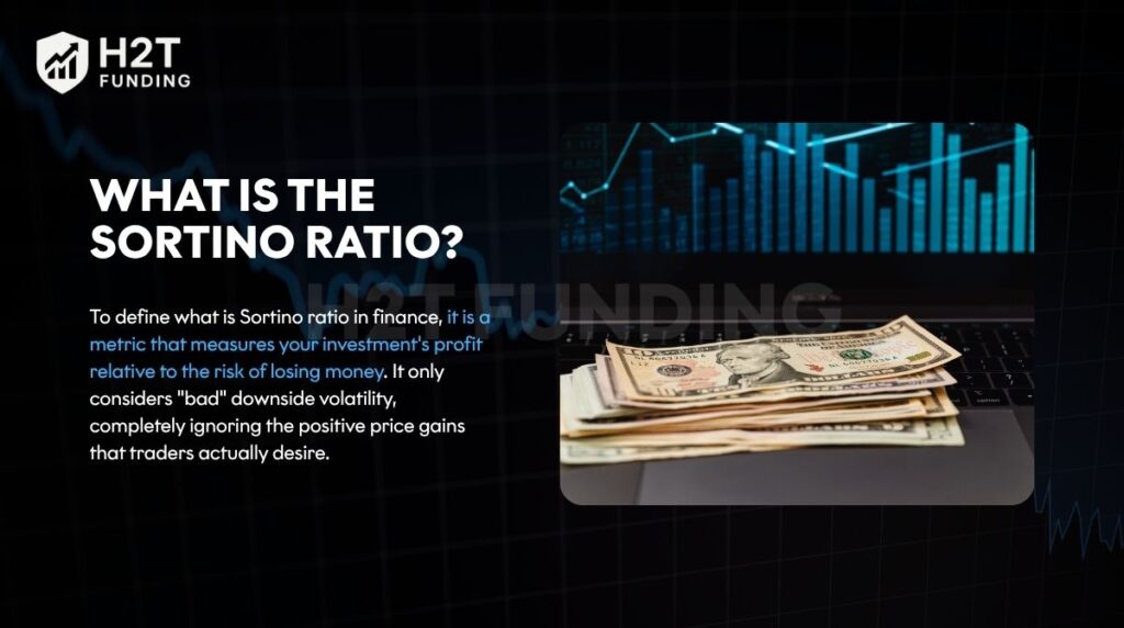 Sortino ratio is a metric that measures your investment's profit relative to the risk of losing money
