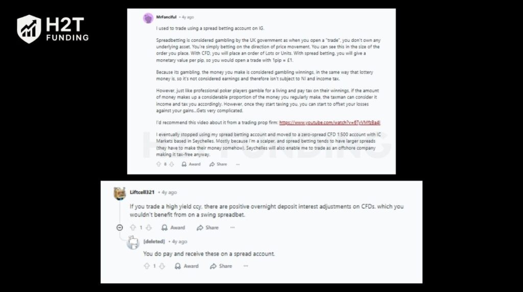 Spread betting vs CFD Reddit