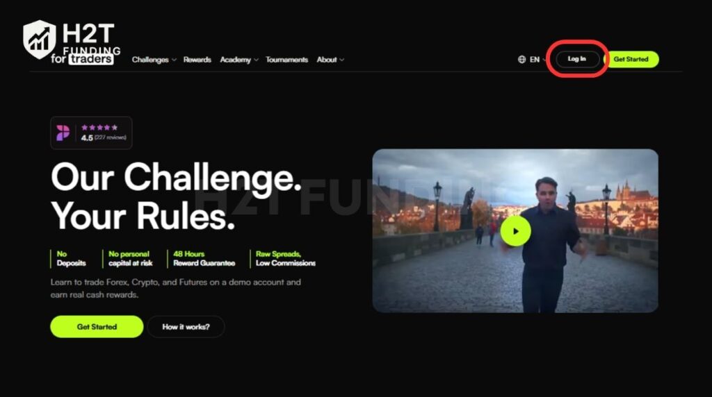 Start by clicking the Get Started button on the homepage