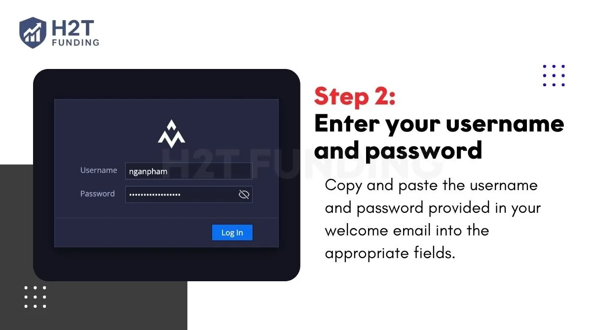 Step 2: Enter your username and password