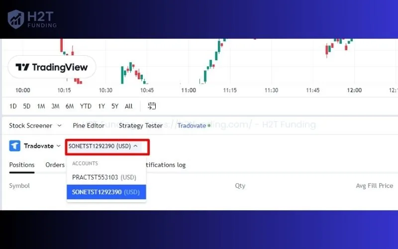 Step 3: Link accounts from the trading panel