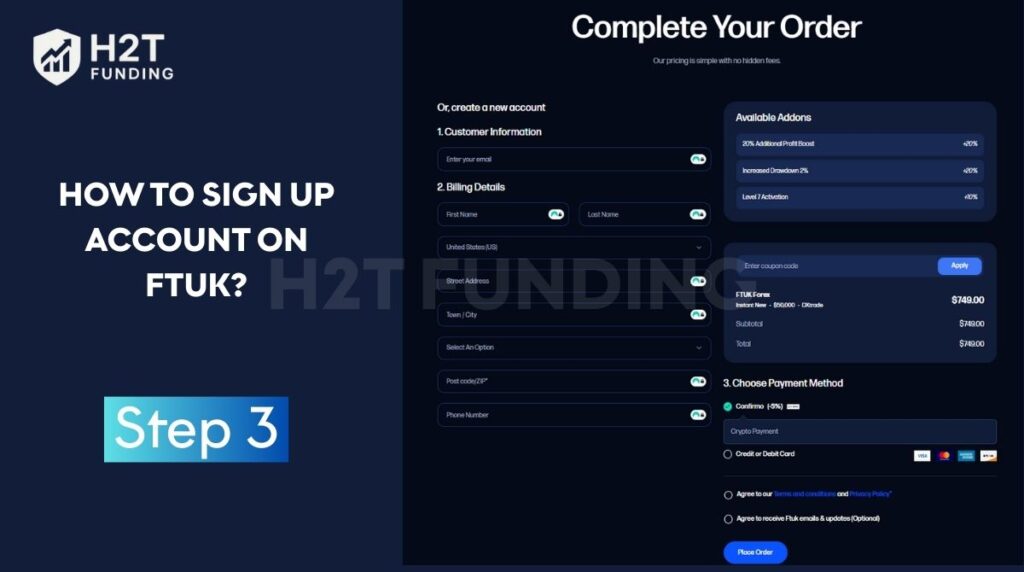 Step 3: Complete your order