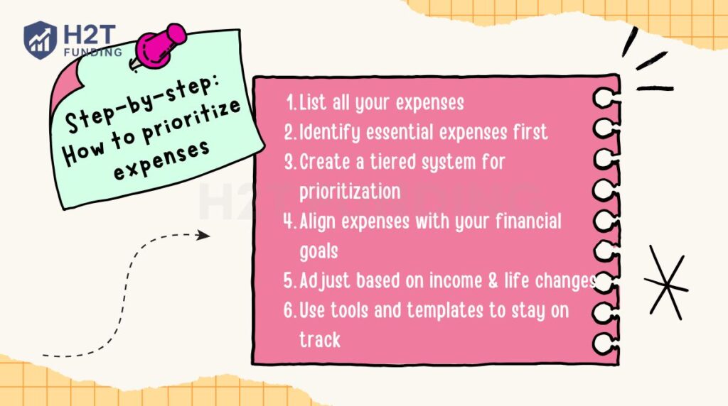 Step-by-step guide on how to prioritize expenses