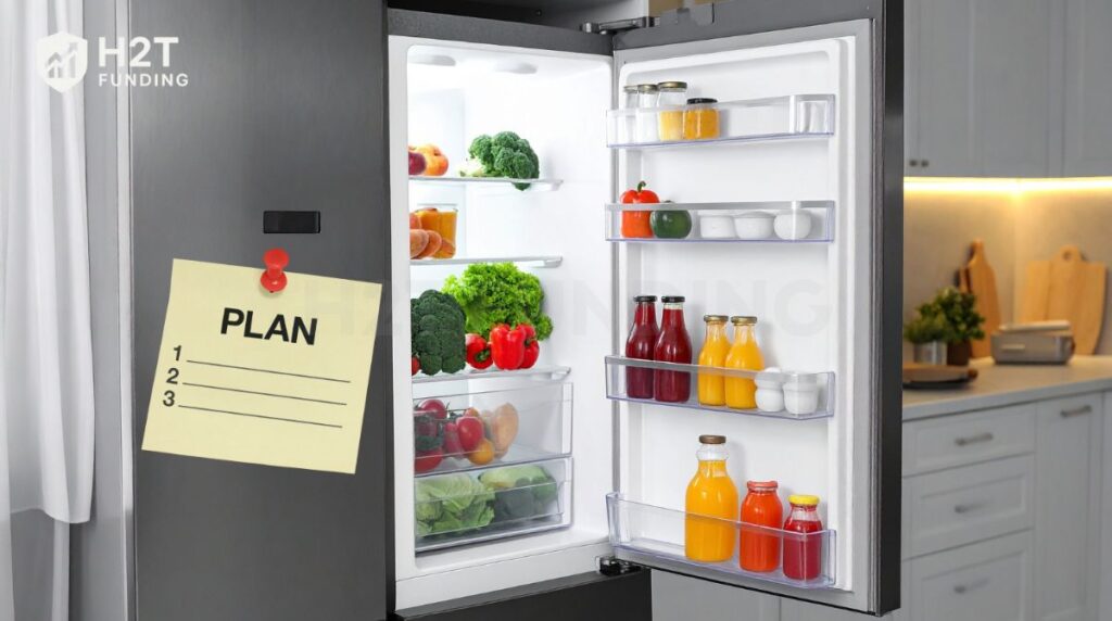 Cut food costs by planning 3–5 days of meals using only what’s already in your fridge