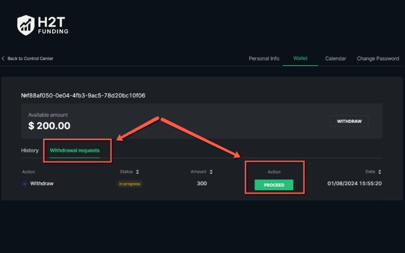 Submit your withdrawal request