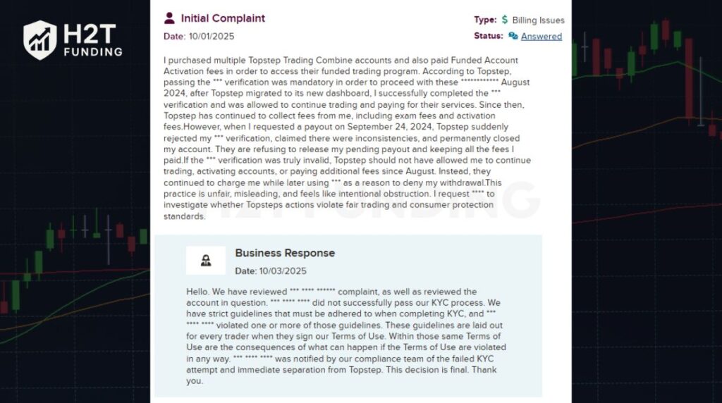 The Better Business Bureau (BBB) has also recorded several complaints