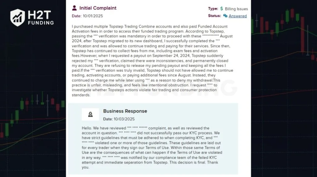The Better Business Bureau (BBB) has also recorded several complaints