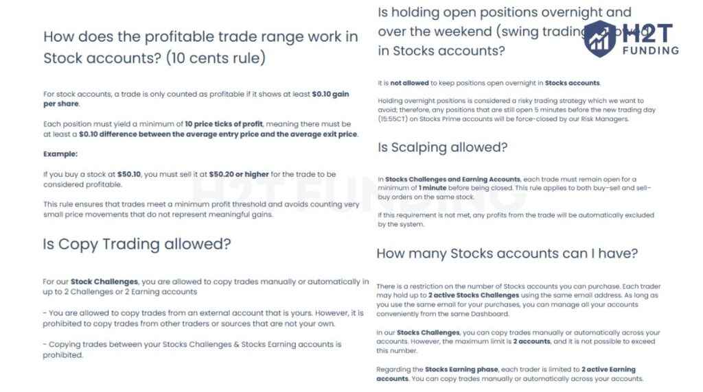 The Trading Pit rules for stocks