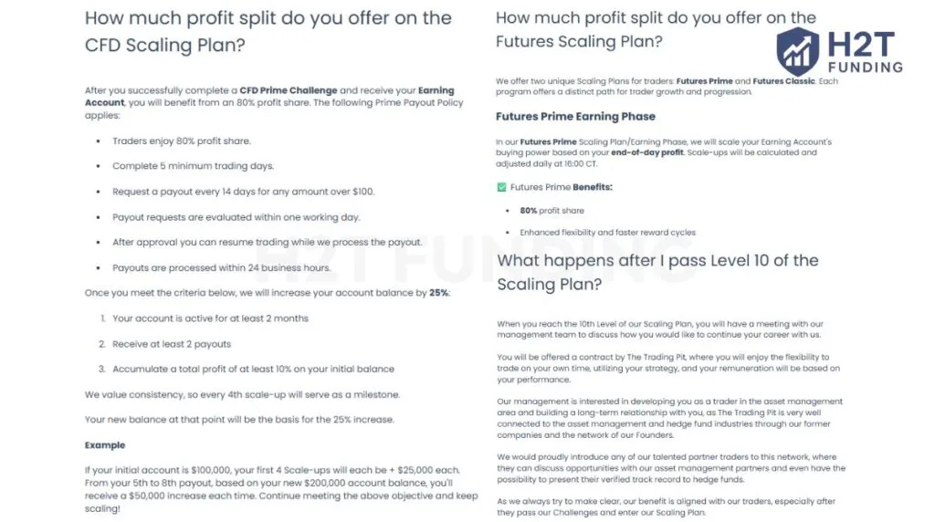 The Trading Pit scaling plan