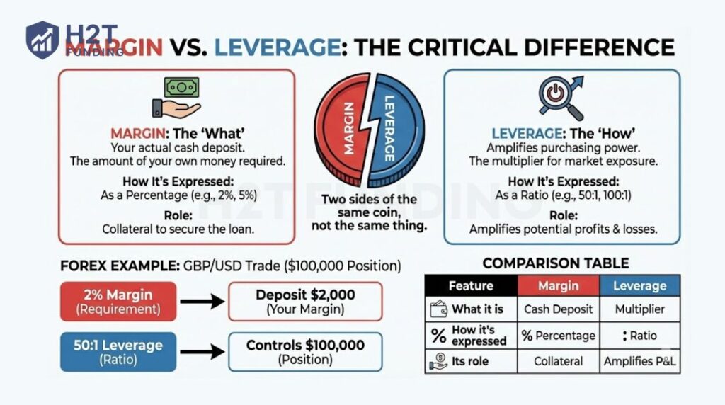 The critical difference between Margin and Leverage