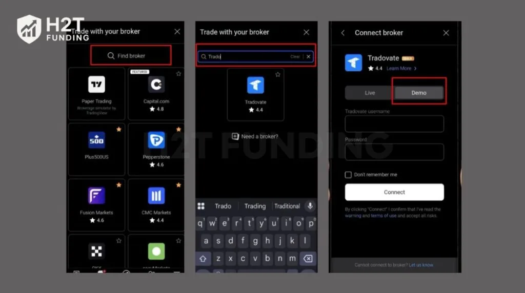 The simple steps to connect Tradovate to TradingView on mobile